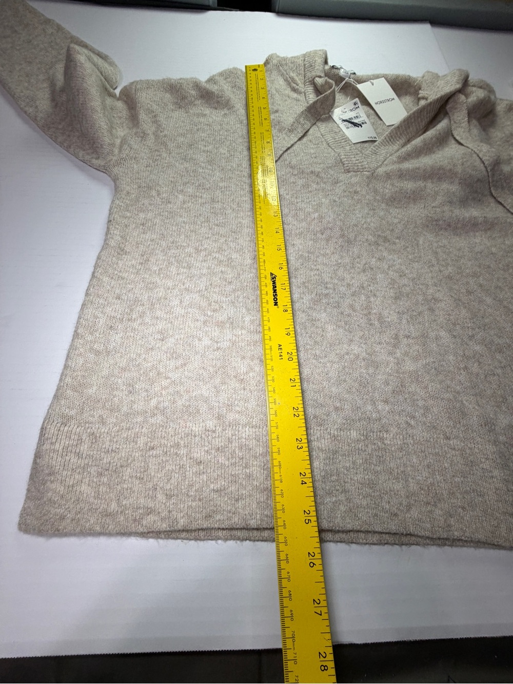 NWT Nordstrom Lounge Set XL Beige Heather 2 Piece Hoodie Pants - Picture 5 of 14